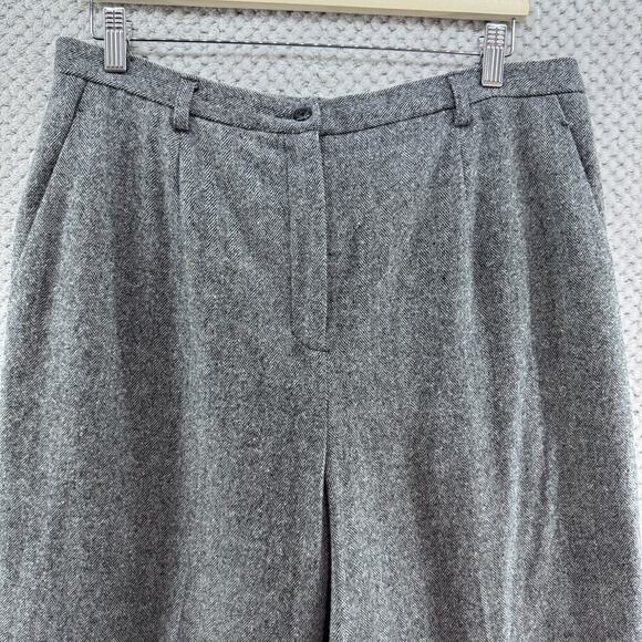 Pendleton Pants Womens 14 Gray Herringbone Tapered Trouser Fully Lined Career - Picture 3 of 16
